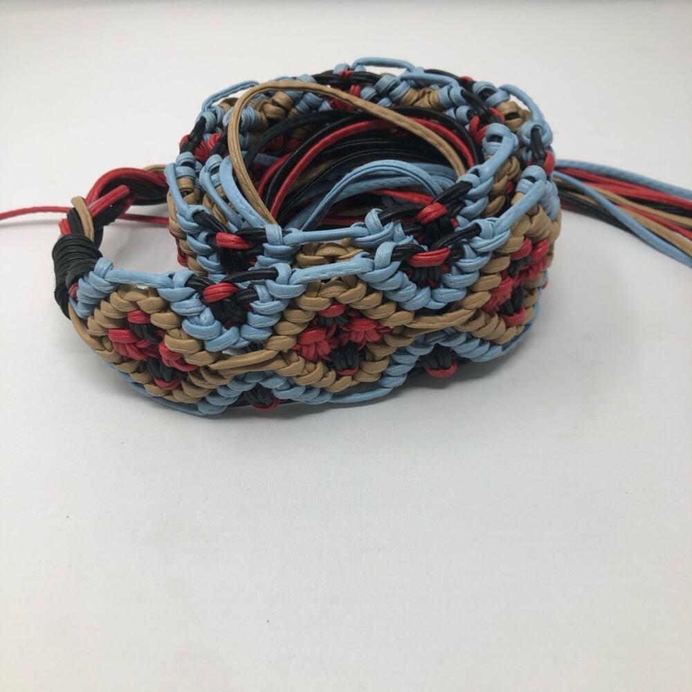 Multi color casual boho woven belt - Picture 2 of 3